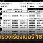 ตรวจผลสลาก16/7/64